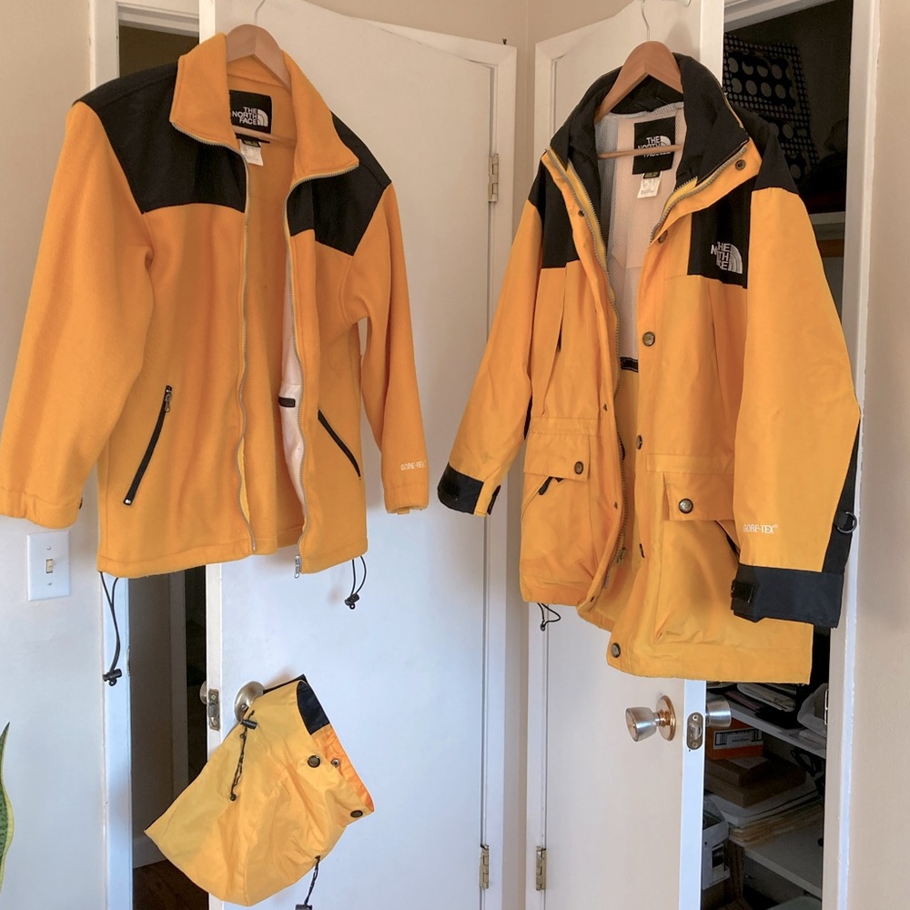 North face 2 piece goretex layers jacket